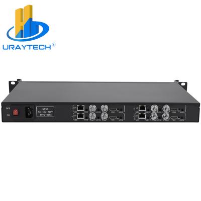 China URay 1U Rack 4 In 1 HDMI CVBS Stereo Audio Encoder IPTV 4 Channels HD SD Video Encoder H.264 Live Streaming Encoder UHCE264-4P8 for sale