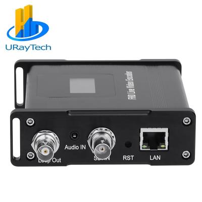 China URay HEVC H.265 H.264 SD HD  3G SDI to IP Live Streaming Video Encoder SRT RTMP m3u8 Broadcast Streamer with Display USE265-1L-D for sale