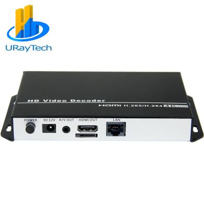 China URay H.265 H.264 Ultra HD 4K Video Audio Stream Decoder HDMI + CVBS AV RCA Output For Display IP Camera Live Streaming UHAD265-1-4K for sale