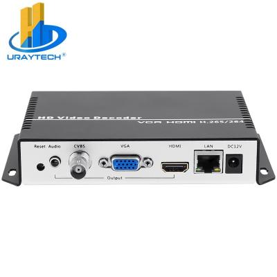 China Crop Setting URay UHD 4K H.265 H.264 HDMI VGA CVBS Decoder Video Audio IP Streaming Decoder support SRT for sale