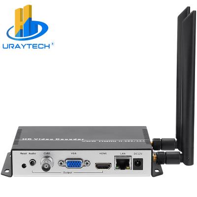 China Crop Setting URay Wireless H.265 HDMI VGA CVBS Decoder WIFI HD Video IP Stream Decoder support SRT for sale