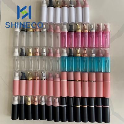 China SPARK SHINECO Factory Pink And Clear Cover Foam Wash Extension Bottle For Lash Shampoo for sale