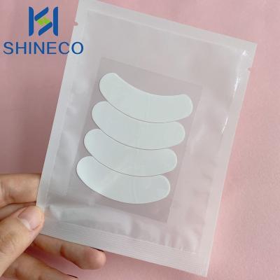 China Bottom Cover Whips SHINECO Silicone Gel Eyelash Extension Eyepad Hydrogel Concealer Isolation Gel Pink Lint Free Correction Mask Lightly Under Eye Lick Pad for sale