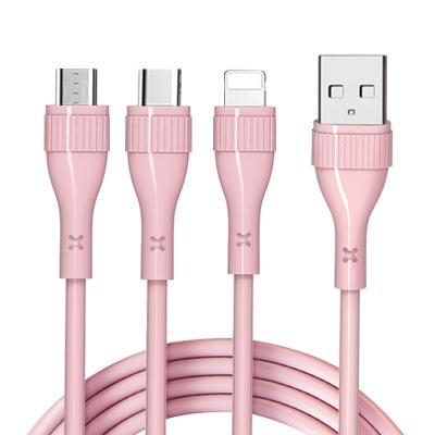 China MP3/MP4 Player 3 in 1 USB Cable for iPhone Android 3A Fast Charging Data Cable for Huawei for sale