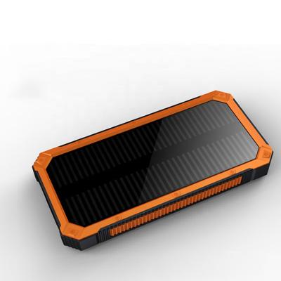 China Solar Panel Charging New Style Waterproof Solar Power Bank With LED Lights For Outdoor Camping 10000mah Power Bank for sale