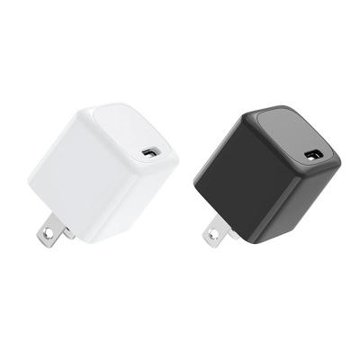 China PD 18W USB Travel Charger Mini US Plug Mobile Phone USB C Charger Fast Wall Charger for sale