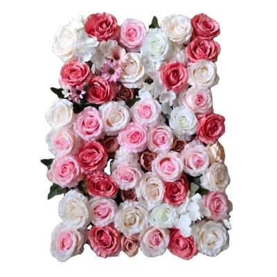 China Flower Wall for Wedding Wholesale Cheap Artificial Rose Carpet Flower Walls Factory Made Flower for Wedding Party Event for sale