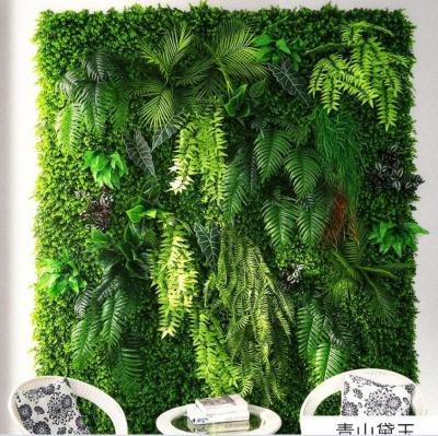 China Jungle Style Artificial Wall New Design Customized Green Grass Artificial Wall Plant Jungle Style Vertical Wall Hanging Plant Wall for sale