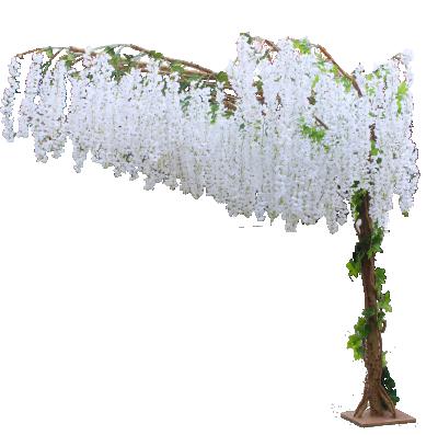 China Wisteria Tree For Decor 3m White Flower Wisteria Wedding Artificial Tree Indoor Decoration 10ft Tall Trees For Decor for sale