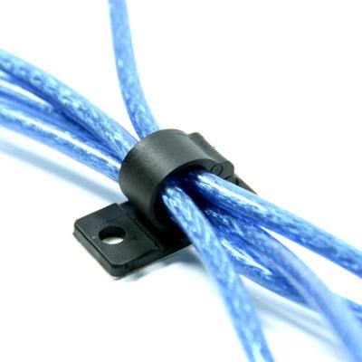 China Adjustable Electrical Application with Nylon Tie Holder Screw Hole 3M Self Adhesive Cable Wire Holder Plastic Clip for sale