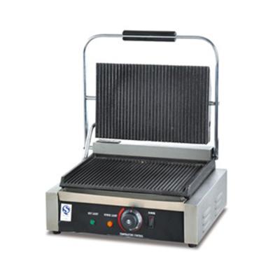 China Hotel Restaurant Kitchen Equipment Single Dish Panini Stainless Steel Worktop Griddle Wide Flat Grill for sale