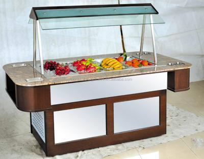 China Single-temperature salad bar/commercial equipment display/kitchen salad bar for sale