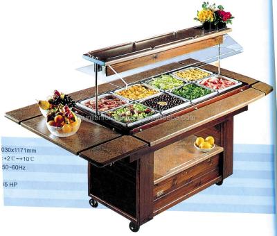 China Single-temperature Salad Counter Luxury Marble Display Fridge Counter Counter Commercial Salad Counter Cabinet,Guangzhou Manufacturer for sale