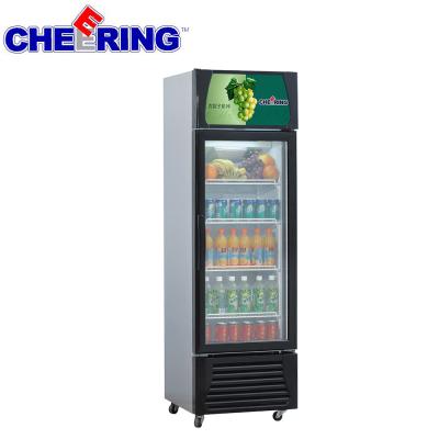 China Single-temperature Used Single Door Supermarket Display Beverage Fridge Cooler for sale