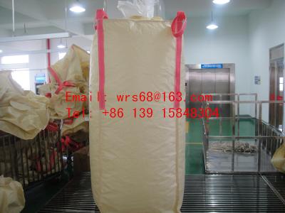 China PVC resin Beige 2 Ton bulk bags with top and bottom spout PVC resin for sale