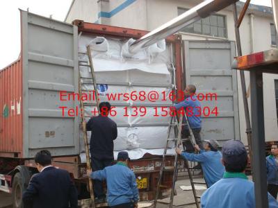 China 20ft PP woven dry bulk container liner for PP, PVC, PE ,PET resin for sale