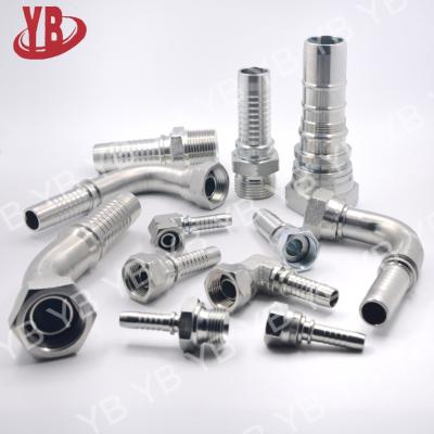 China Long life high pressure bsp hydraulic hose fittings male female connections for pressing for sale