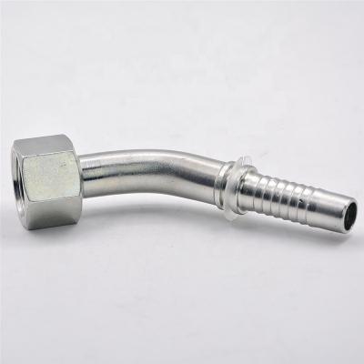 China Carbon Steel Metric Elbow 45 Degree Hydraulic Female Pipe Fitting For High Pressure Pipes 1/4