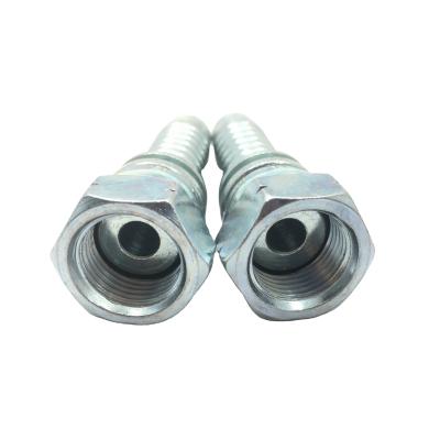 China high quality bsp flat seal hydraulic hose crimp fittings female connector 1/4