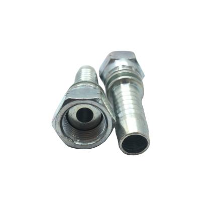 China crimp bsp female hydraulic flat gasket hose fitting maker connections for pressing 1/4