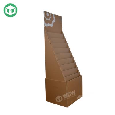 China 100% green & High Quality Recyclable Template Cardboard Material Corrugated Display Pop Up Kraft Paper POP Up Display Stands for sale