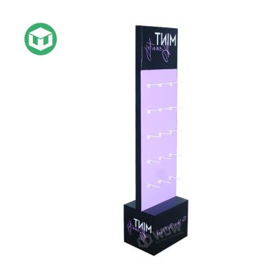 China 100% green & Recyclable Material Custom Double Sided Cardboard Floor Hook Retail Floor Display Stand For Hair Extension for sale