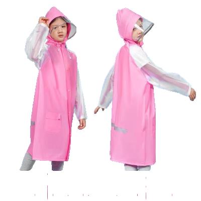 China Kids Breathable Raincoat Kids Clothing Contrast Colors Cartoon Animal Raincoat for sale