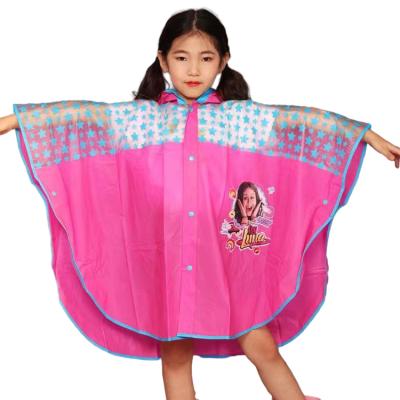 China Children's Raincoat Bachelorette Raincoat High Quality Raincoat Children's Pink Butterfly Shape Poncho Hooded for sale