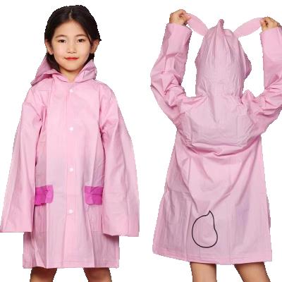 China Hot Selling Raincoat Children's Raincoat Children's Clothing Bachelorette Raincoat Pink Colors Poncho Hooded With Pockets for sale