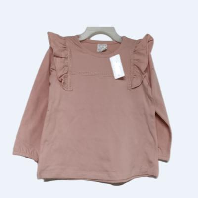 China Breathable Solid Girls Stitch Brodie Strip Girls Long Sleeves T Shirts Kids Long Sleeve T-Shirt for sale