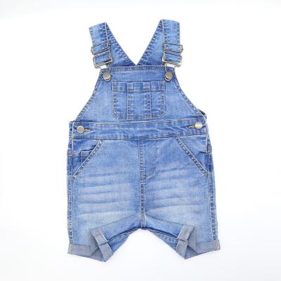 China Wholesale Antibacterial Cute Baby Boy Denim Overall Kids Shortall Denim Overalls For Baby Boy for sale