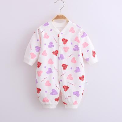 China Newborn Baby Romper Cotton Breathable Baby Overalls Long Sleeve Toddler Cute Home Clothes Girl Winter for sale