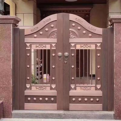 China Best Selling Modern Low Wall Barrier Base Track Design For Farmhouse Villa Yard Entry Gate for sale