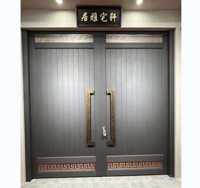 China Anti theft villa designs base track entry door entrance design modern high quality stylish aluminum street door apartment doors for sale