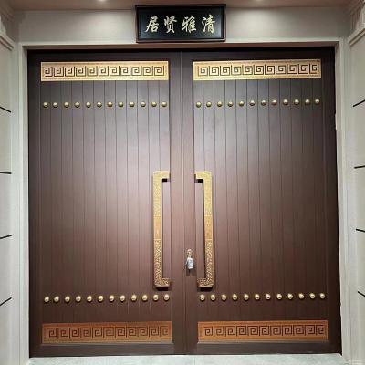 China Modern Best Selling Outdoor Base Track Design Villa Entry Door Home Door Base Track Designs Driveway Street Entry Door for sale