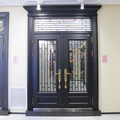 China Professional manufacturing anti-theft zinc alloy material villa front double door designs entry door for home for sale