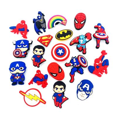 China Cute Cartoon Beach Buckle Shoes Hole Charm Hoop Accessories PVC Soft Rubber Flower Buckle Decorative Cute Beach Garden Shoes Accessories for sale