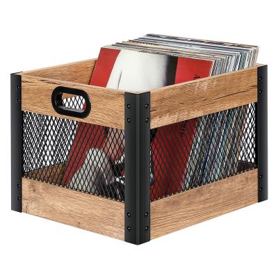 China Living Room Vinyl Record Storage Case, Wooden Record Holder, Organizer Record Box - AlbumShelf Cube Container for Storing Record LP Albums for sale