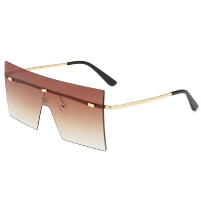 China Luxury Famous Sunglasses Brand Square 14 Colors In Common Men And Women Rimless Sunglasses for sale