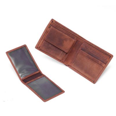 China Retro Designer Multi Pockets Card Holder Waterproof White Genuine Leather Wallet Men for sale