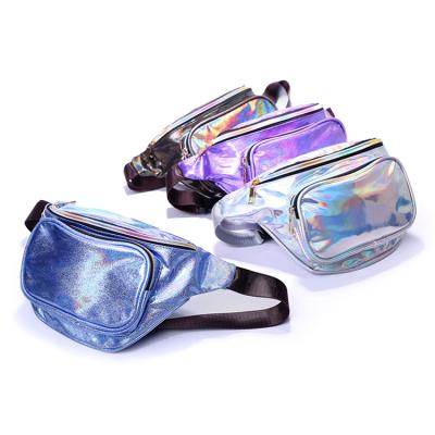 China 2020 Water Proof Glitter PU Leather Waist Bag Cross - Fashion Body Fanny Pack For Men And Women for sale