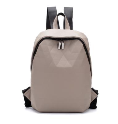 China Large Capacity Waterproof Anti Theft Geometric Backpack For Travel PU Leather Fashion Rucksack School Bag for sale