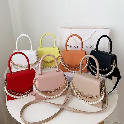 China Durable / Fashion / Eco - Friendly And Brand Designer Chain Bag Women Handbag Luxury Ladies Pearl for sale