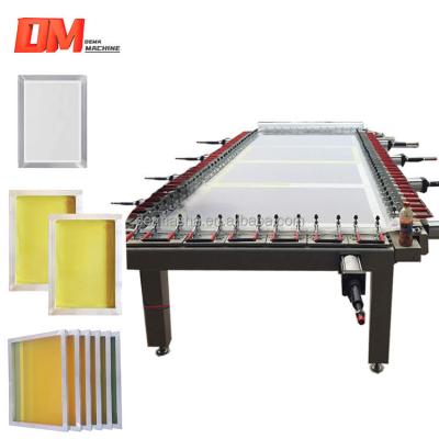 China Adjustable Thermostat Selling Factory Customized Pneumatic Cylindrical Silk Screen Printing Machine Mesh Stretching Machine for sale