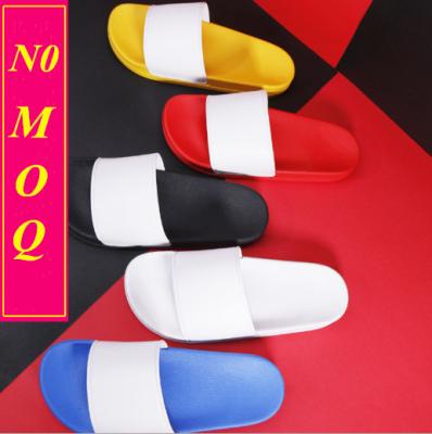 China SHOCK ABSORBING design Logo Indoor Outdoor Slippers custom made for men PVC and EVA Blank Slipper Slide for sale