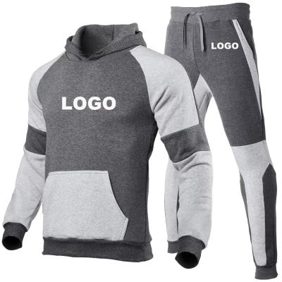 China 2021 CUSTOM LOGO Two Piece Pants Set Sweatshirt Men's Fleece Cotton Breathable Hoodie Set Men's Casual Sport Tracksuit Sets for sale