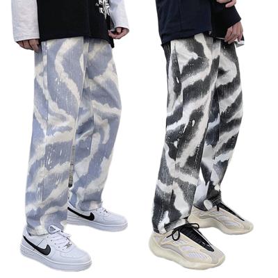 China Fashion Pants Anti-Wrinkle Pants Men Cargo Tracker Tie Dye Casual Straight Elastic Waist Men's Sweatpants Loose Track Pants for sale