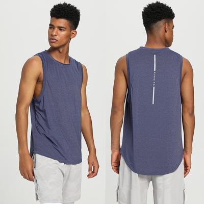 China 2021 New QUICK DRY Mens Sleeveless Tank Tops Travel Gym Beach Tops Mens Fitness Clothing Cotton Vest Workout Shirts Breathable Tanks for sale