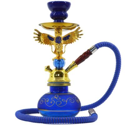 China Environment& Custom Safety Top Fashion Travel Portable Book Car Around Metal Eagle Single Pipe Hookah for sale