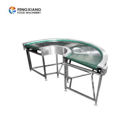 China Curved Snack Factory PVC Belt Turning Conveyor Conveying Machine Adjustable Speed ​​Selection Conveyor for sale